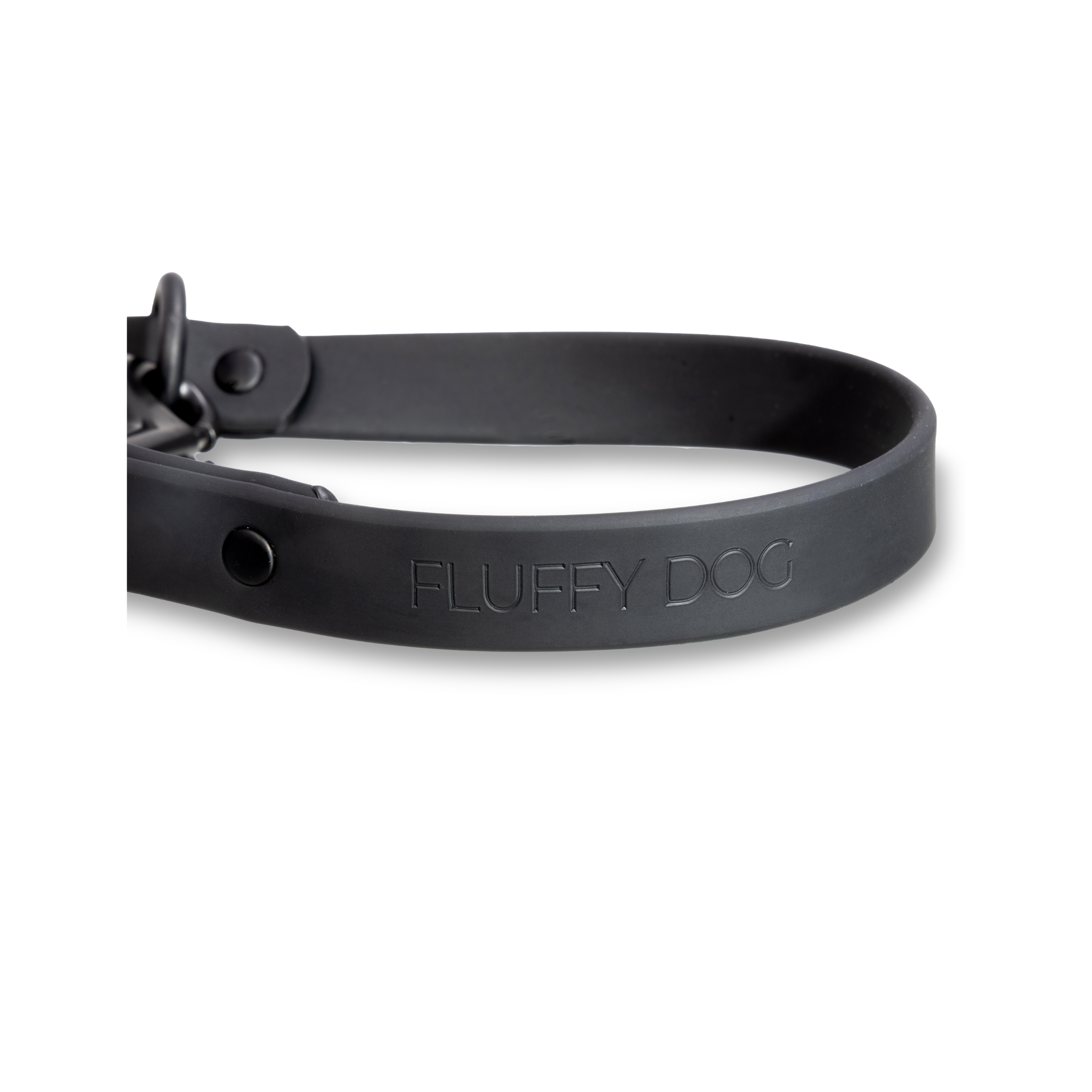 BioThane® All Black Essential Collar Set: Collar, Leash & Poop Bag Dispenser